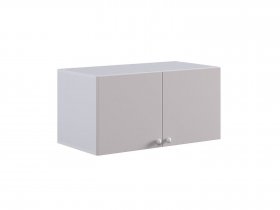 Антресоль двухдверная Милана (белое дерево/сакура) в Табулге - tabulga.mebel-nsk.ru | фото