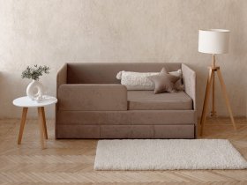 Диван-кровать Happy (капучино) в Табулге - tabulga.mebel-nsk.ru | фото