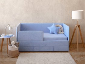 Диван-кровать Happy (васильковый) в Табулге - tabulga.mebel-nsk.ru | фото