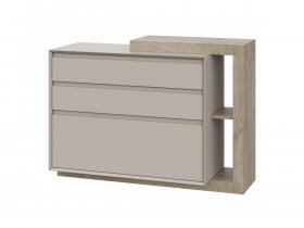 Комод 1200 22 J-Э Этна (дуб эндгрей/кашемир) в Табулге - tabulga.mebel-nsk.ru | фото