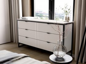 Комод 6 ящиков Нора (персидский жемчуг) в Табулге - tabulga.mebel-nsk.ru | фото