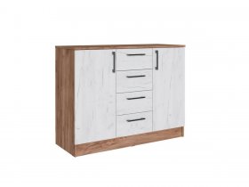 Комод Вегас (дуб крафт табачный/дуб крафт белый) в Табулге - tabulga.mebel-nsk.ru | фото