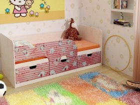 Кровать детская с ящиками 1,86 Минима Hello Kitty в Табулге - tabulga.mebel-nsk.ru | фото