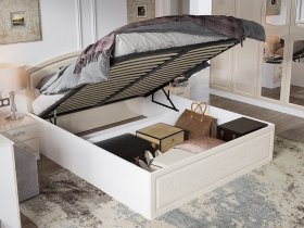 Кровать двуспальная 1,6 м Венеция КРМП-160 с подъемным механизмом в Табулге - tabulga.mebel-nsk.ru | фото