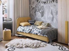 Кровать односпальная Лео 0,9 м в Табулге - tabulga.mebel-nsk.ru | фото
