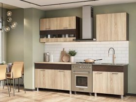 Кухонный гарнитур Босфор 2,0м (дуб сонома/венге) в Табулге - tabulga.mebel-nsk.ru | фото