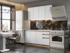 Кухонный гарнитур Ника 1,6 м (белый) в Табулге - tabulga.mebel-nsk.ru | фото