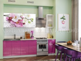 Кухонный гарнитур Орхидея (сиреневый) в Табулге - tabulga.mebel-nsk.ru | фото