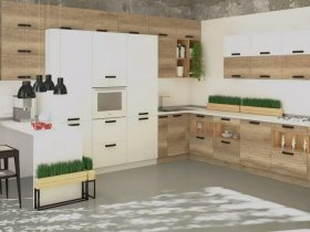 Модульная кухня Фиджи 2,3м (крафт) в Табулге - tabulga.mebel-nsk.ru | фото