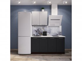 Модульная кухня Классика (белый глянец/черный) в Табулге - tabulga.mebel-nsk.ru | фото