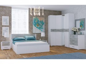 Модульная спальня Бьянка (белый/бетон) в Табулге - tabulga.mebel-nsk.ru | фото