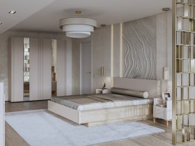 Модульная спальня Одетта (дуб эндгрей/меланж) в Табулге - tabulga.mebel-nsk.ru | фото