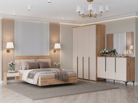 Модульная спальня Сицилия (дуб альпийский/тефия) в Табулге - tabulga.mebel-nsk.ru | фото