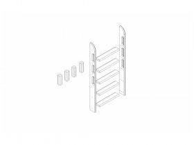 Пакет №10 Прямая лестница и опоры для двухъярусной кровати Соня в Табулге - tabulga.mebel-nsk.ru | фото