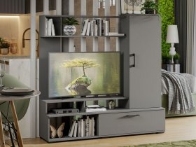 Стенка «Сиена» (графит серый) в Табулге - tabulga.mebel-nsk.ru | фото