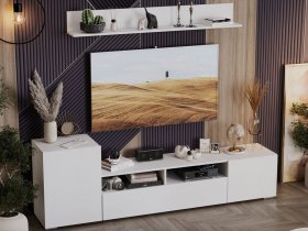 Стенка «Сильвия» (белый ясень) в Табулге - tabulga.mebel-nsk.ru | фото