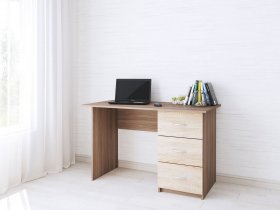 Стол письменный Сити-1 (ясень шимо темный/дуб сонома) в Табулге - tabulga.mebel-nsk.ru | фото