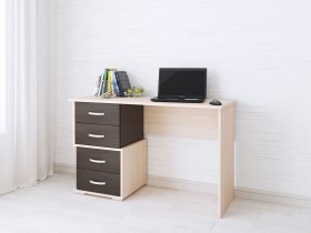Стол письменный Сити-2 (венге/дуб молочный) в Табулге - tabulga.mebel-nsk.ru | фото