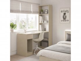 Стол письменный угловой «Лайт» 10.01 (сатин) в Табулге - tabulga.mebel-nsk.ru | фото