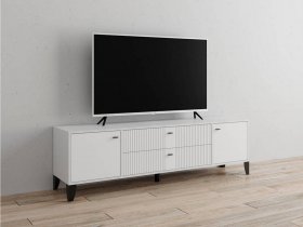 Тумба под ТВ Парус-10 (белый/белый снег) в Табулге - tabulga.mebel-nsk.ru | фото