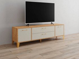 Тумба под ТВ Парус-13 (дуб крафт золотой/кашемир) в Табулге - tabulga.mebel-nsk.ru | фото