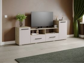 Тумба под ТВ Парус-2 (дуб крафт серый/кашемир) в Табулге - tabulga.mebel-nsk.ru | фото