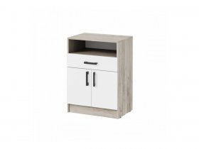 Тумба ТБ-1 Вега (дуб крафт серый/белый) в Табулге - tabulga.mebel-nsk.ru | фото